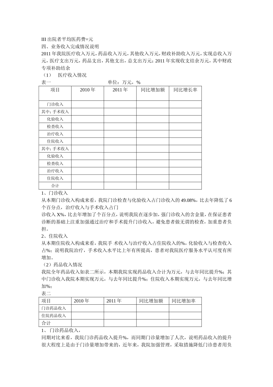 医院整体经营状况简述_第2页