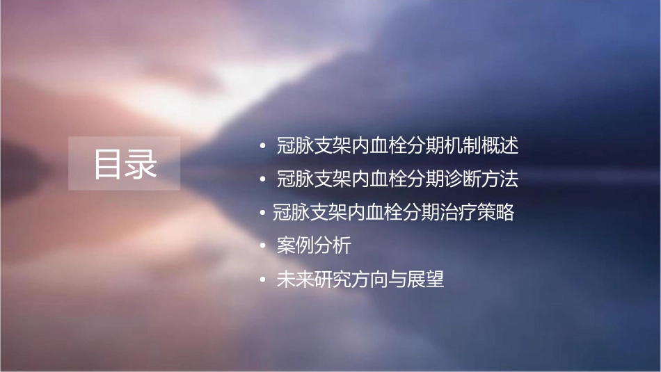 冠脉支架内血栓分期机制课件_第2页