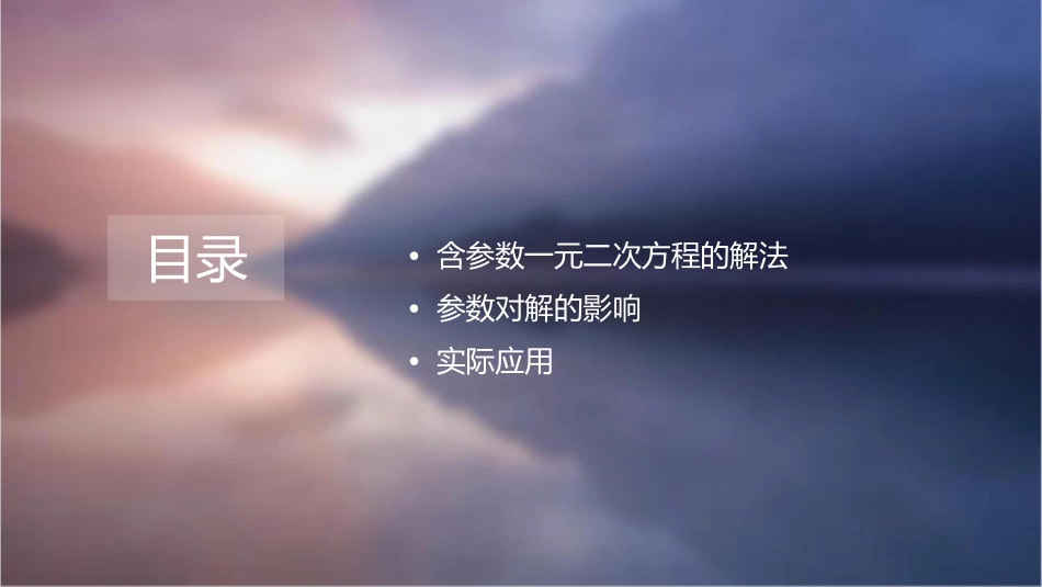 含参数一元二次方程课件_第2页