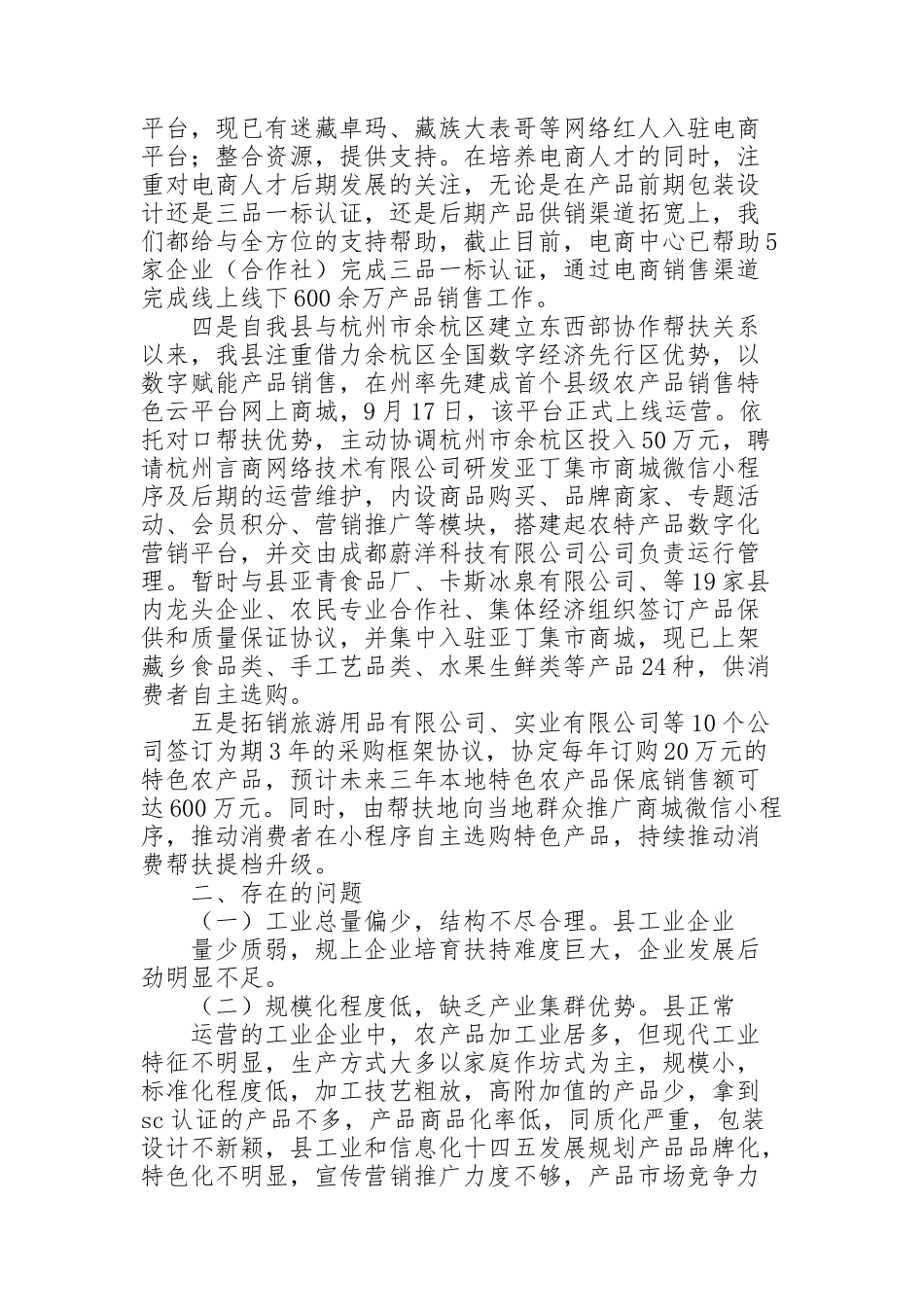 经济信息和商务合作局实施乡村振兴战略三品行动总结_第2页