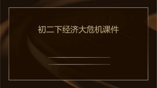 初二下经济大危机课件