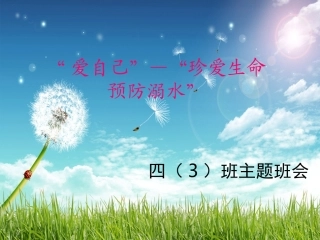珍爱生命_预防溺水_主题班会