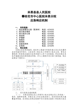 医院应急响应机制1.4.1