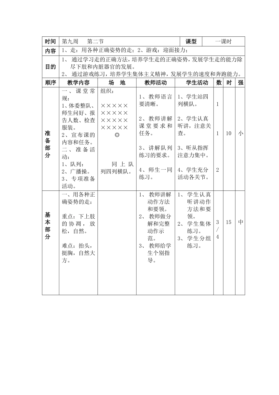 走用各种正确姿势的走游戏迎面接力_第1页