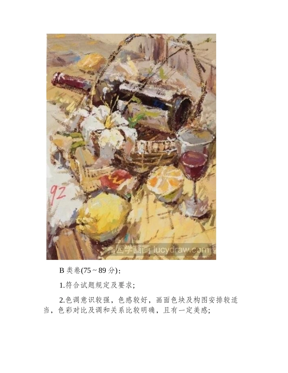 美术联考色彩高分作品美术联考_第2页