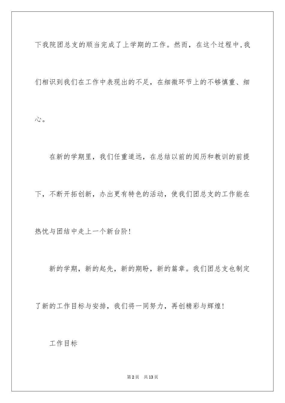 2024乡镇团委工作计划_1_第2页