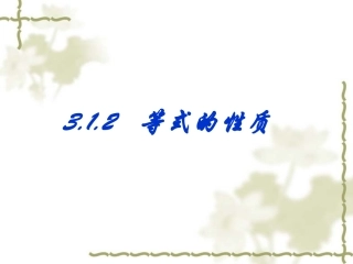 等式的性质课