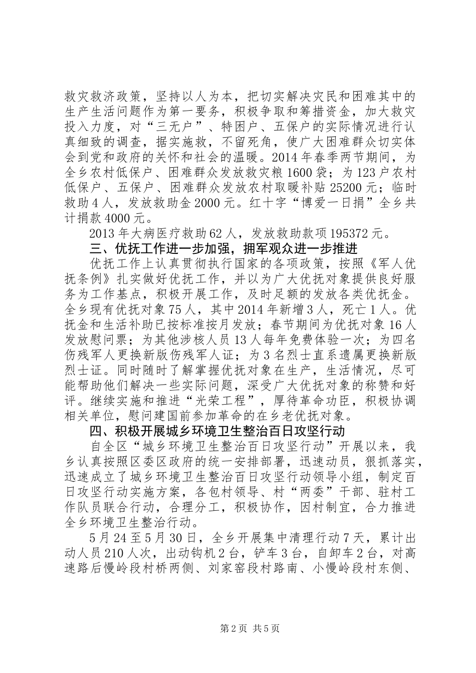 乡社会事务办工作总结报告_第2页
