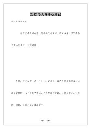 2024今天真开心周记