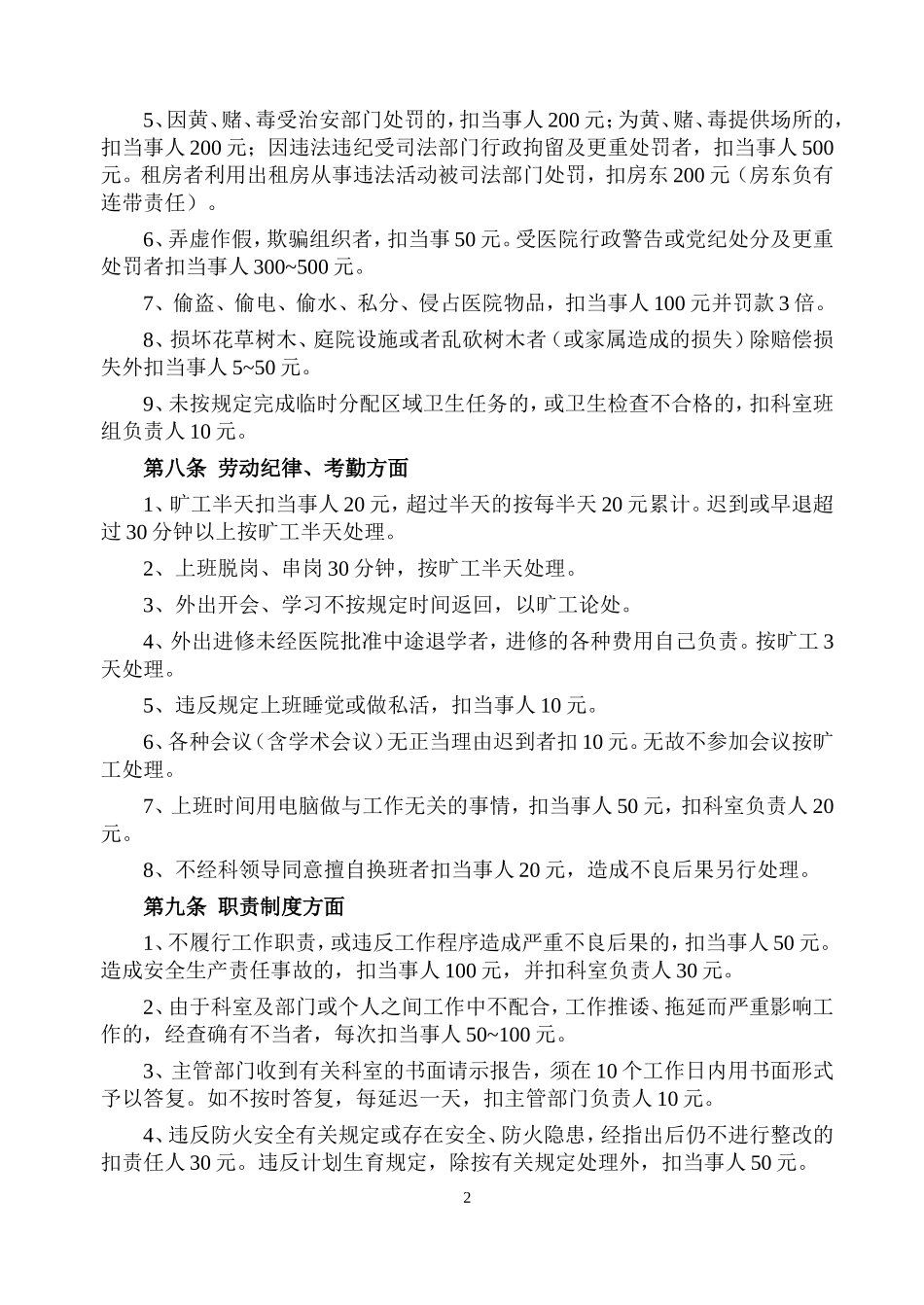 医院奖惩办法_第2页