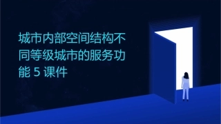 城市内部空间结构不同等级城市的服务功能5课件