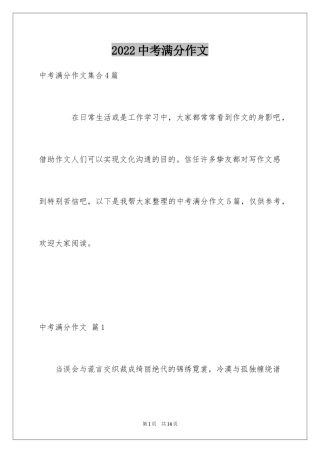 2024中考满分作文_17