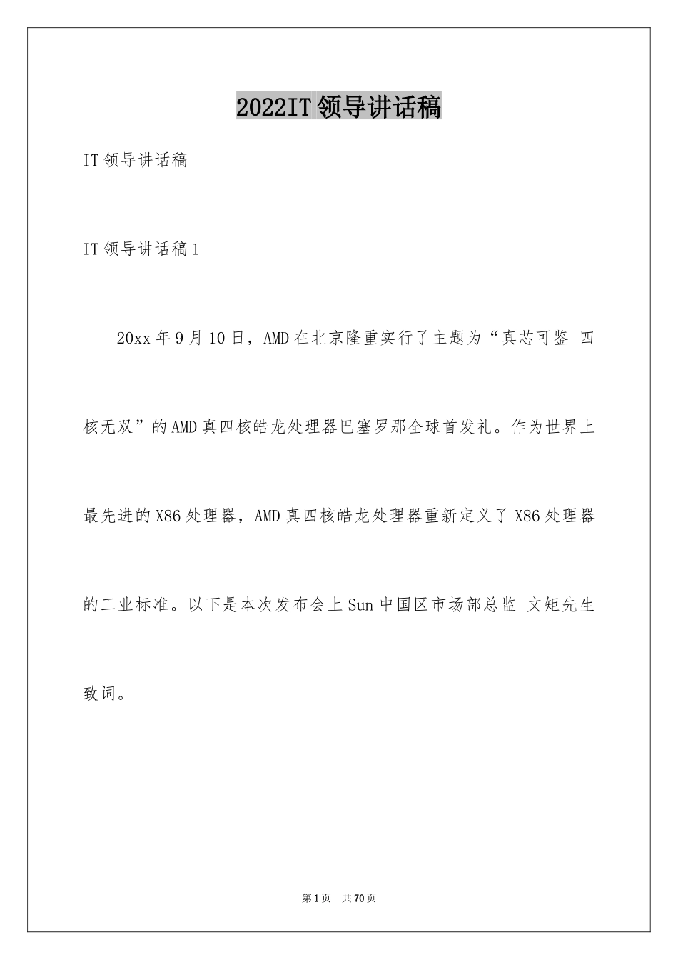 2024IT领导讲话稿_第1页