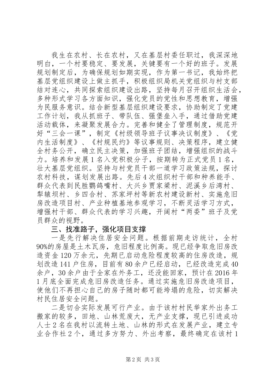 乡村第一书记驻村工作总结_第2页