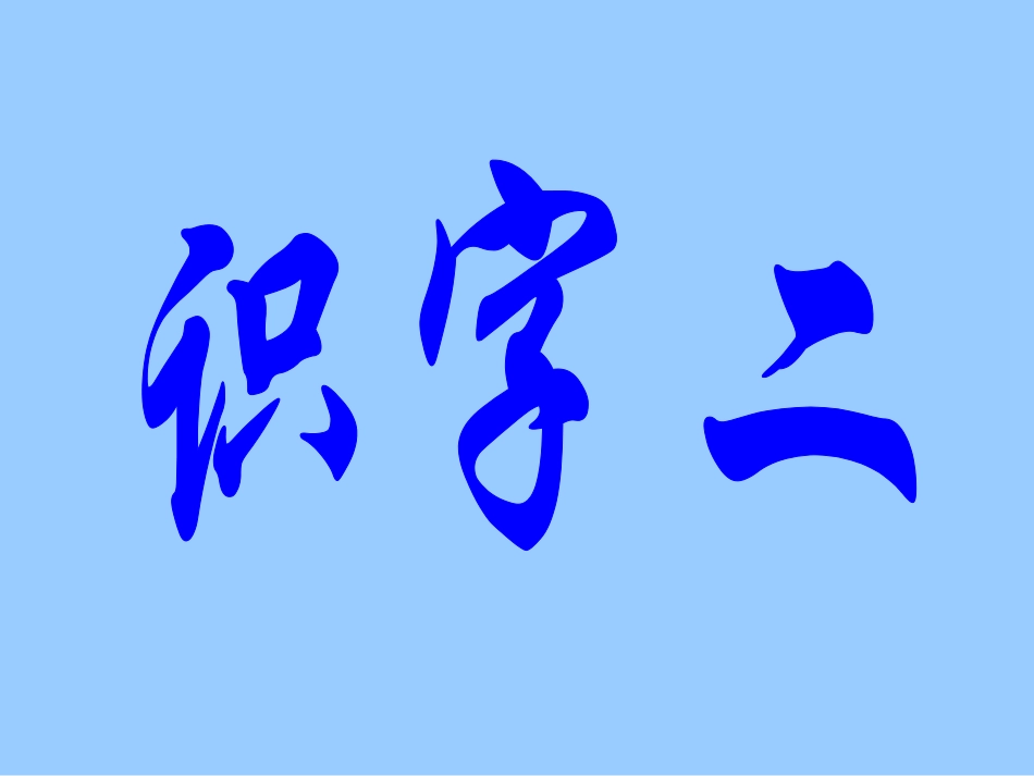 二语上《识字2》_第1页