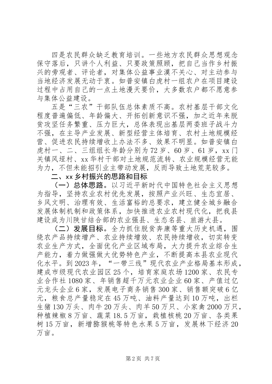 乡村振兴（农业农村）工作调研报告_第2页