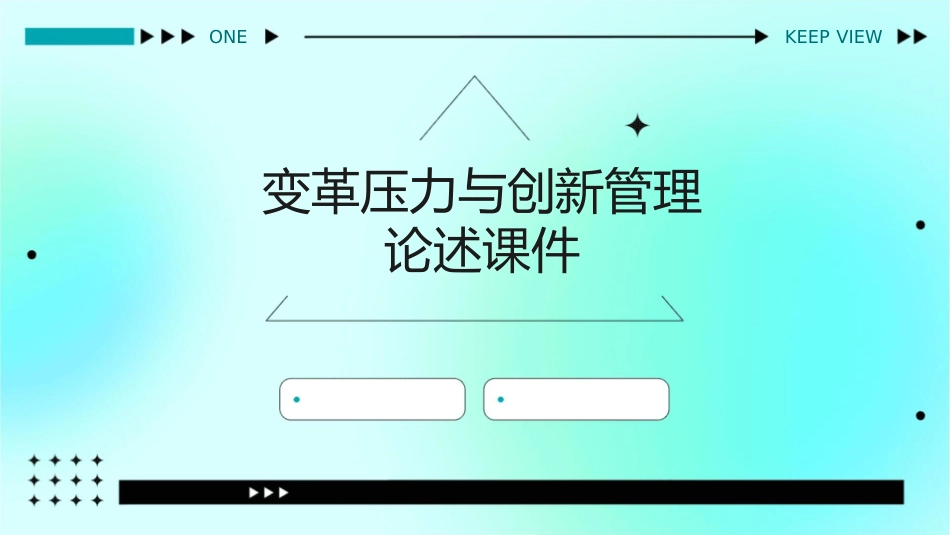变革压力与创新管理论述课件_第1页