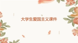 大学生爱国主义课件