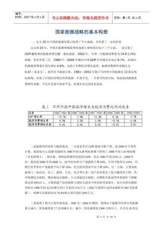 國家能源戰略的基本構想