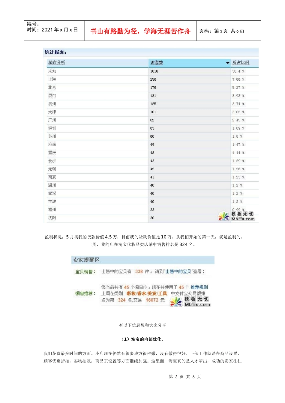 谈两个月内淘宝开店赚了六万_第3页