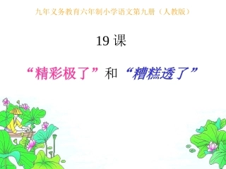 《“精彩极了”和“糟糕透了”》PPT课件