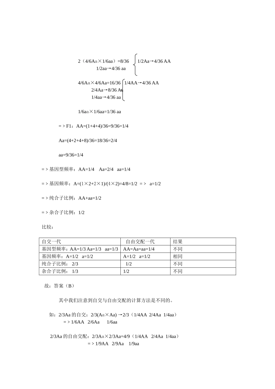 对自交和自我交配相关问题的理解 (2)_第2页