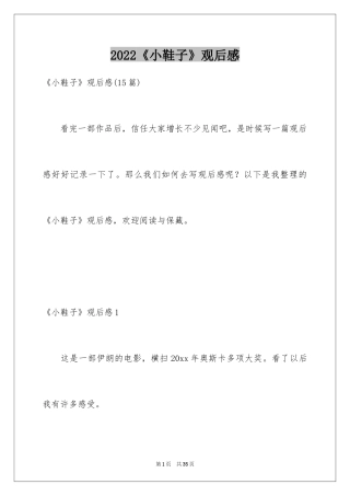 2024《小鞋子》观后感_17