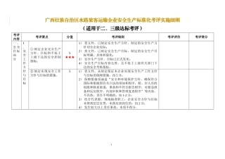 广西水路旅客运输企业安全生产标准化考评实施细则