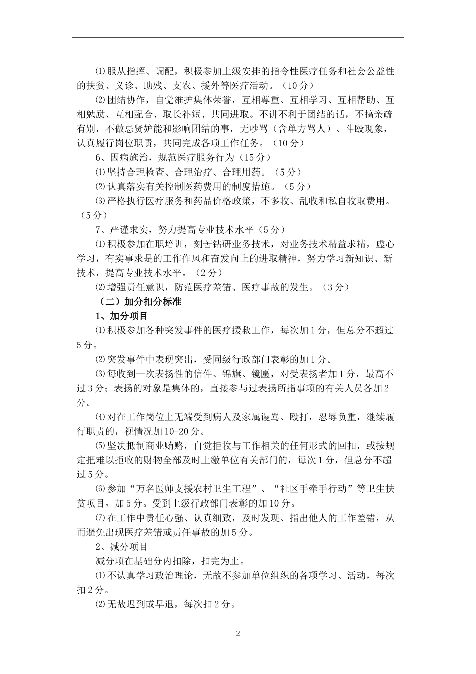 医德医风考评量化标准_第2页