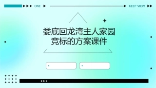 娄底回龙湾主人家园竞标的方案课件