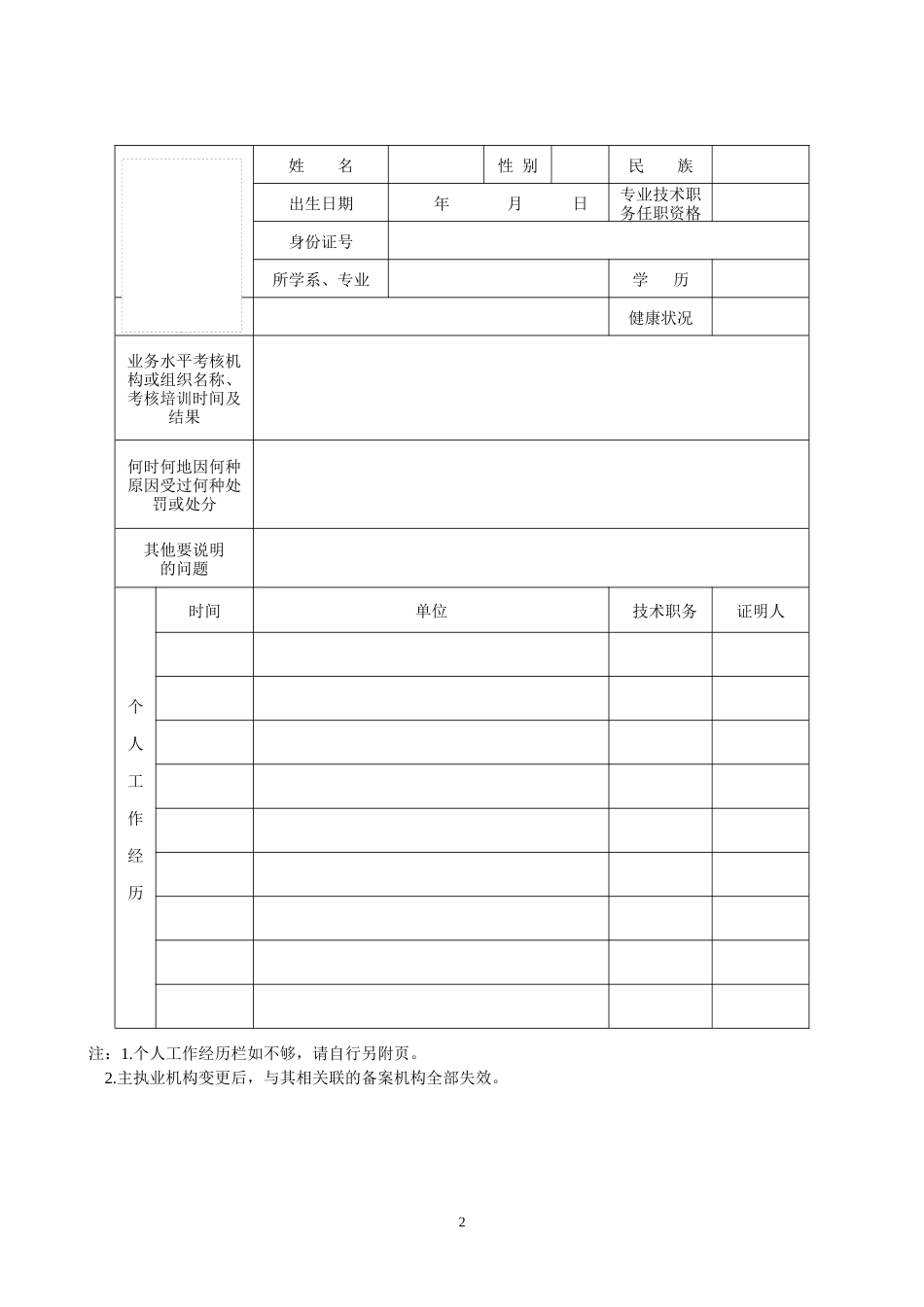 医师多机构备案申请表_第2页