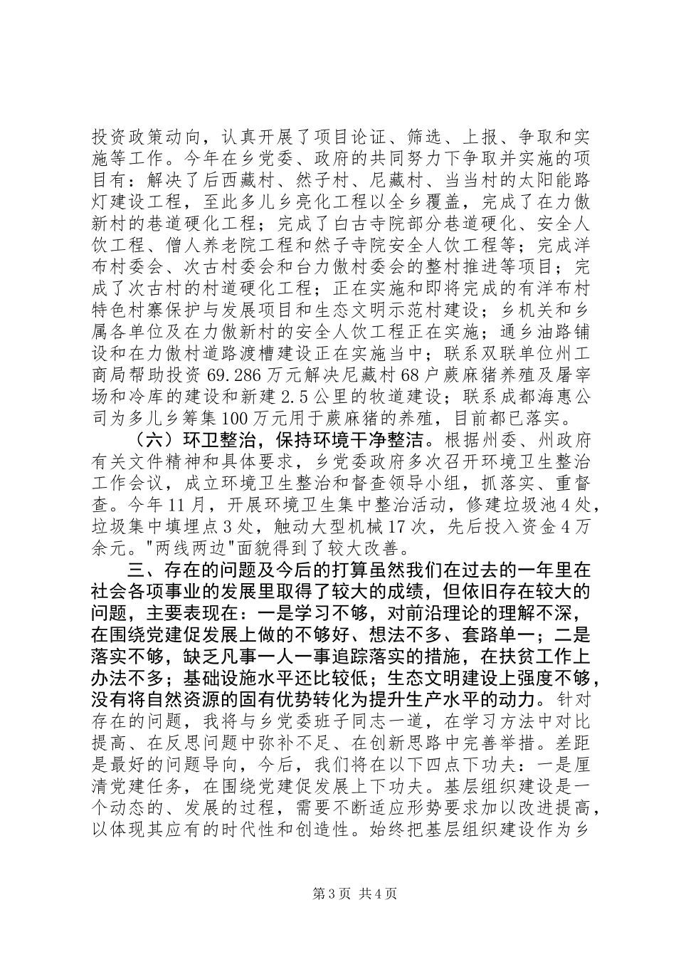 乡党委班子述职报告_第3页