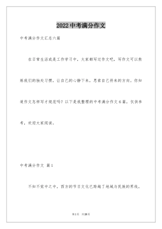 2024中考满分作文_134