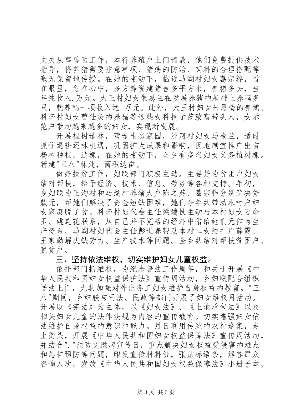 乡党委妇联工作总结_第3页