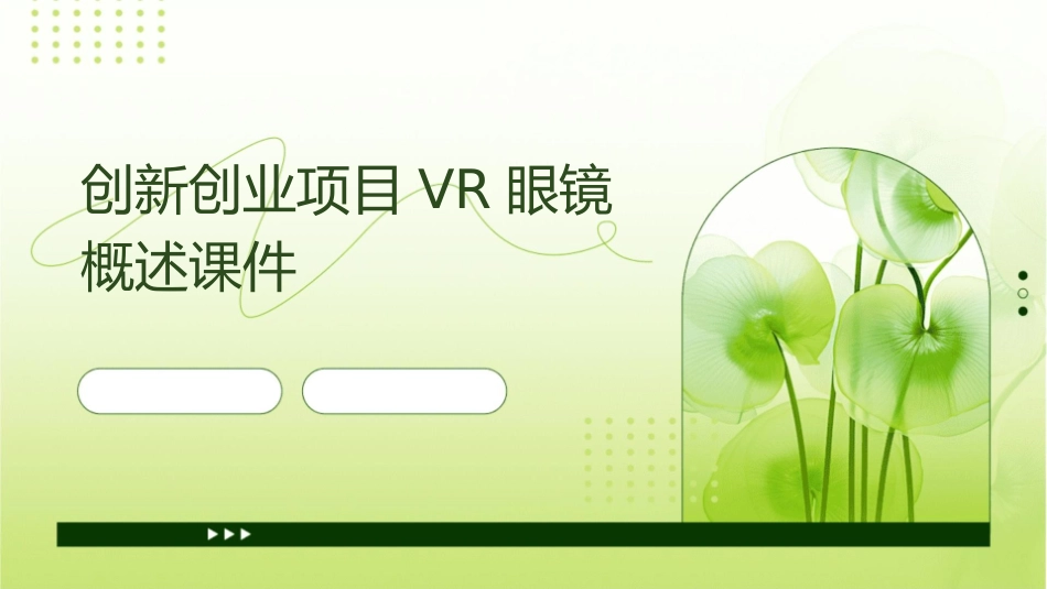 创新创业项目VR眼镜概述课件_第1页