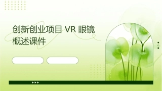 创新创业项目VR眼镜概述课件