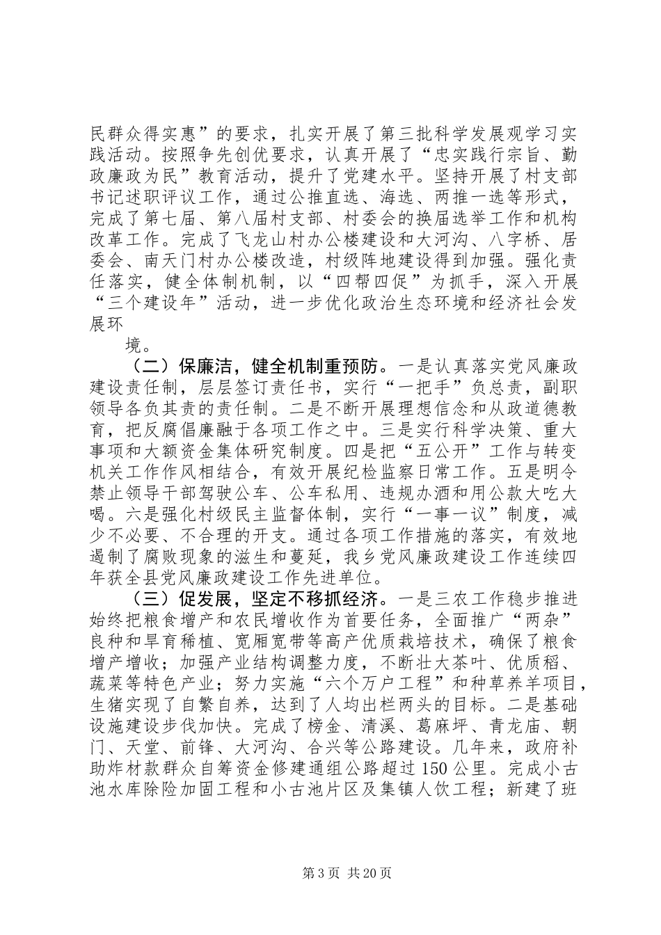 乡党委书记年终总结_第3页