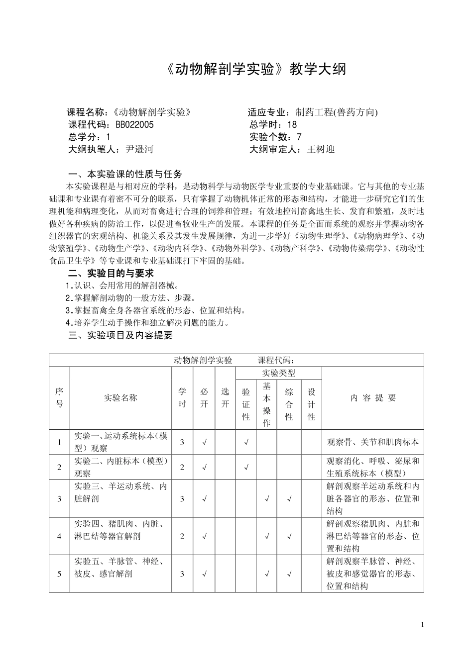 动物解剖学实验_第1页
