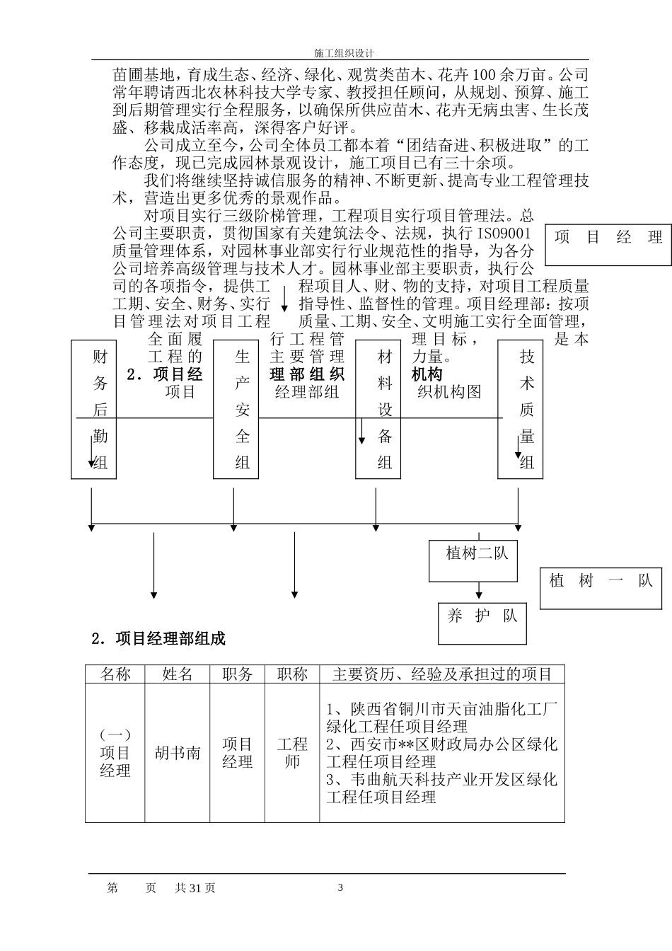 陕西省某市环山公路绿化施工组织设计(DOC32页)_第3页