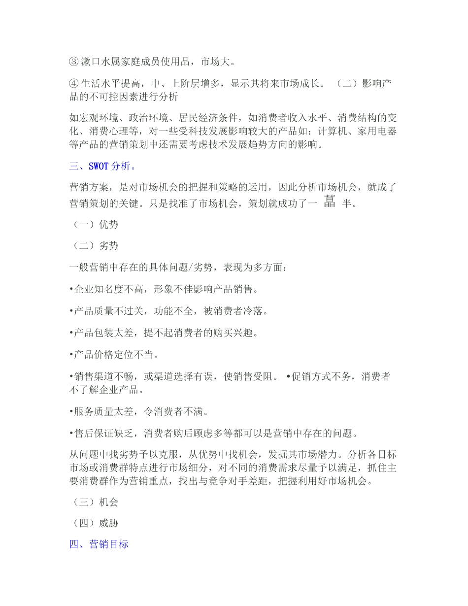 市场营销策划方案模板_第2页