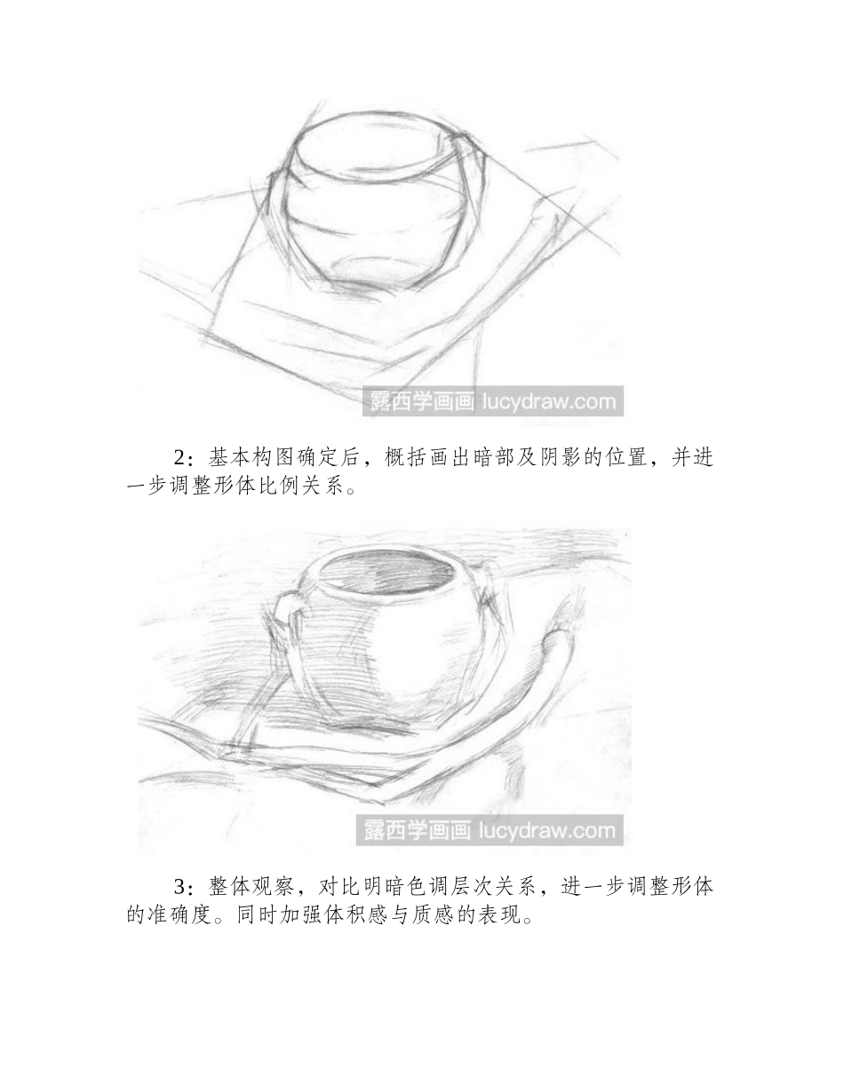 静物素描写生步骤分享素描教程_第2页