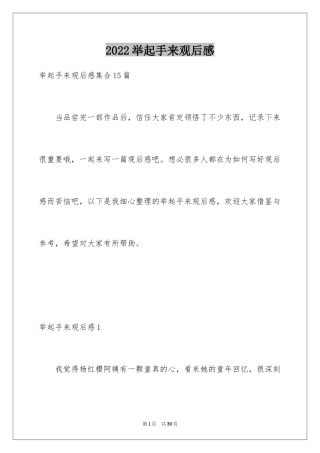 2024举起手来观后感_3