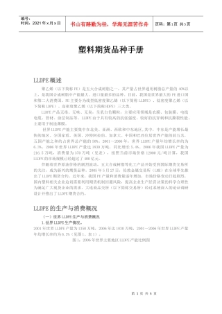 塑料期货品种手册