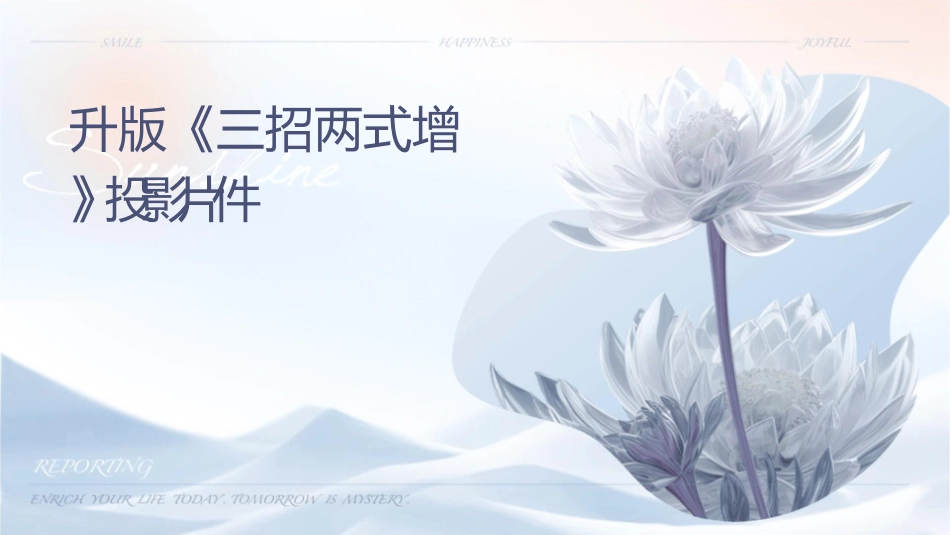 升级版《三招两式说增员》投影片课件_第1页