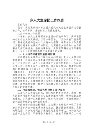 乡人大主席团工作报告 (3)