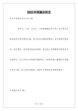 2024中考满分作文_384