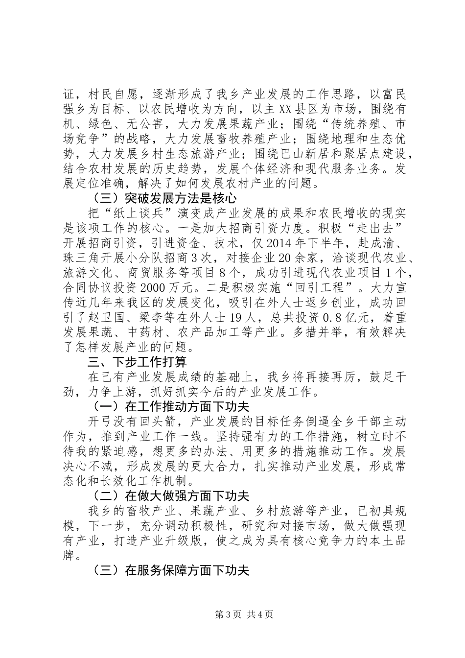 乡产业发展情况调研报告_第3页