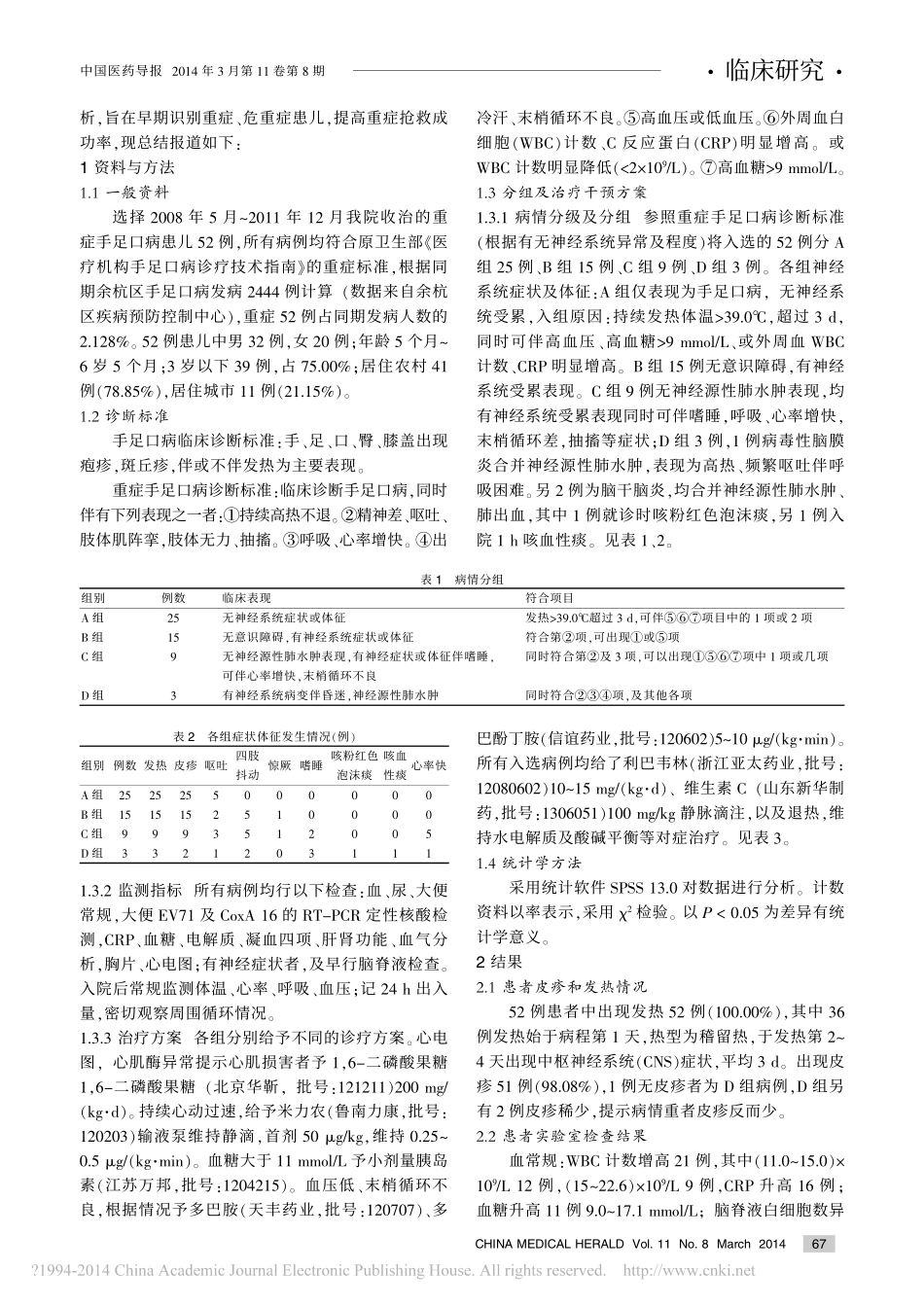 儿童重症手足口病52例_王继杰_第2页