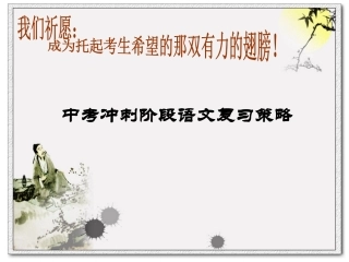 中考冲刺阶段复习策略