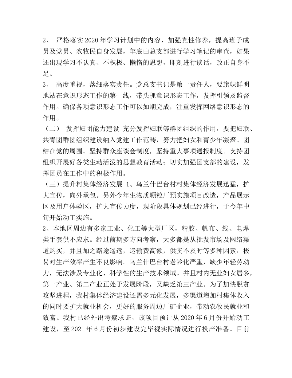 乌兰什巴台村2024年党建工作计划 _第2页